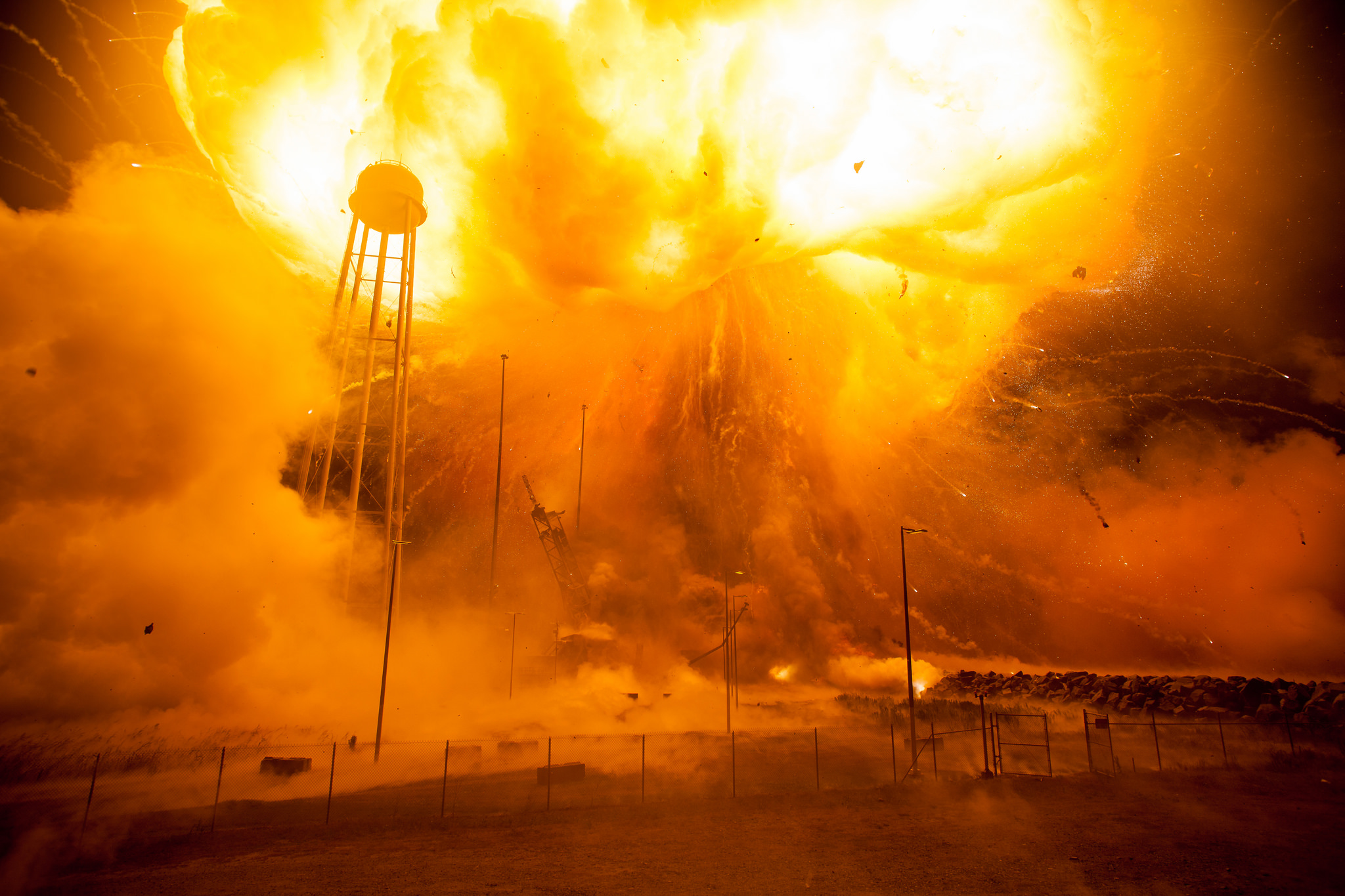 Intense Antares Rocket Explosion Shown in Newly Released NASA Photos